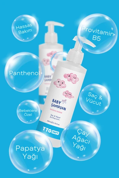 TTO SOFT BEBEK ŞAMPUANI 200 ML - Resim 3