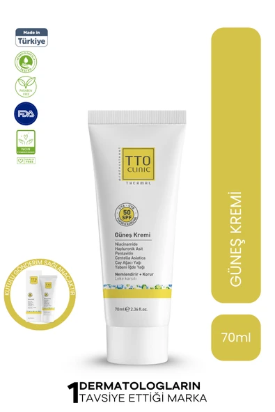 TTO CLINIC Güneş Koruyucu Krem 50 SPF 70 ML ürün görseli 1