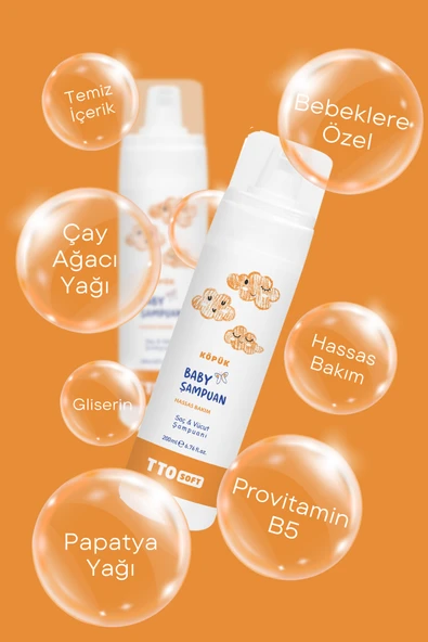 TTO SOFT BEBEK KÖPÜK ŞAMPUANI 200 ML - Resim 3