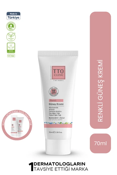 TTO CLINIC Renkli Güneş Koruyucu Krem 50 SPF 70 ML ürün görseli 1