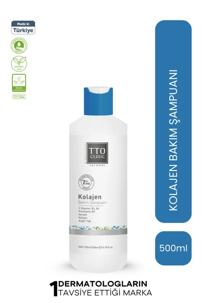 TTO Clınıc Kolajen Bakım Ve Hacim Şampuanı 400 ml (ÇAY AĞACI YAĞI / TEA TREE OIL) ürün görseli 1