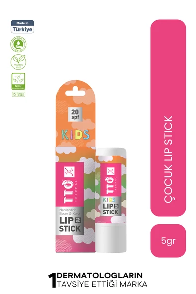 TTO X Çocuklara Özel 20 SPF Korumalı Lipstick ürün görseli 1