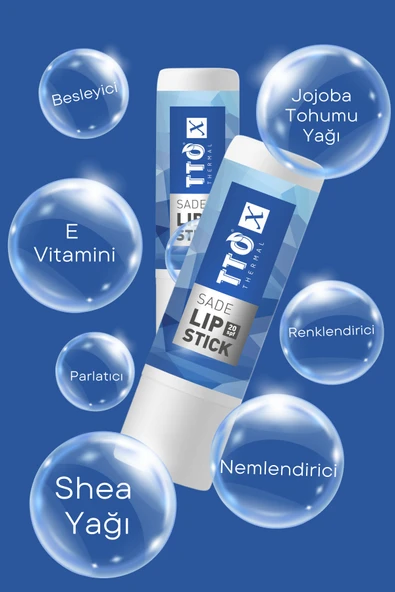 TTO X 20 SPF Korumalı Sade Lipstick - Resim 3