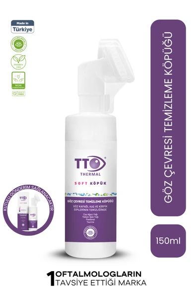TTO SOFT GÖZ ÇEVRESİ TEMİZLEME KÖPÜĞÜ 150 ML (Aplikatörlü) ürün görseli 1