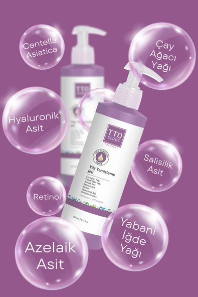 TTO CLINIC Yüz Temizleme Jeli 200 ML - Resim 3