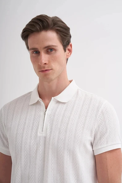 Cazador CAZ 4122  ERKEK POLO T-SHIRT  EKRU ürün görseli 1
