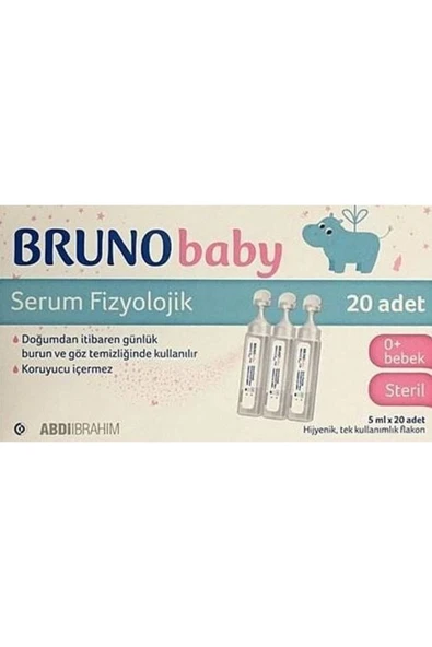 Bruno Baby Serum Fizyolojik 5 ml X 20 Flakon ürün görseli 1