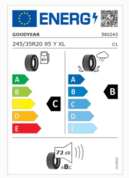 Goodyear Eagle F1 Asymmetric 3 ROF * MOE 245/35R20 95Y XL FP Otomobil Yaz Lastiği (Üretim Yılı: 2024) ürün görseli 1