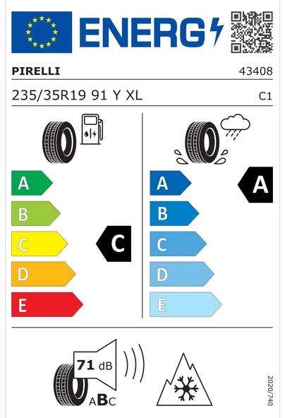 Pirelli Cinturato All Season SF3 235/35R19 91Y XL Otomobil 4 Mevsim Lastiği (Üretim Yılı: 2024) ürün görseli 1