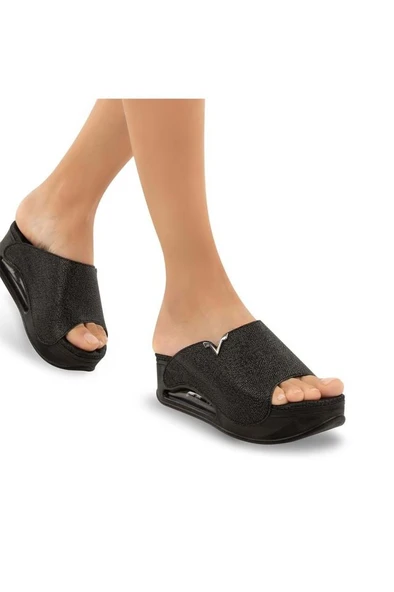 Muya Aero 31212-001 Air Max Anatomik Taban Kadın Terlik Baskılı Siyah 36-40 ürün görseli 1