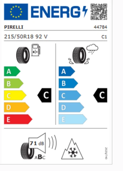 Pirelli Powergy Winter 215/50R18 92V M+S 3PMSF Otomobil Kış Lastiği (Üretim Yılı: 2024) ürün görseli 1