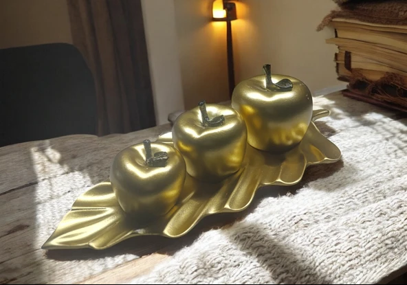 polyester,3lü elma  biblosu ürün görseli 1