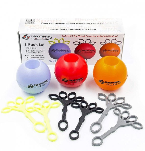 MVS HAND MASTER PLUS PARMAK VE EL EGZERSİZ 
GÜÇLENDİRME KUVVETLENDİRİCİ
 3 LÜ SET ürün görseli 1