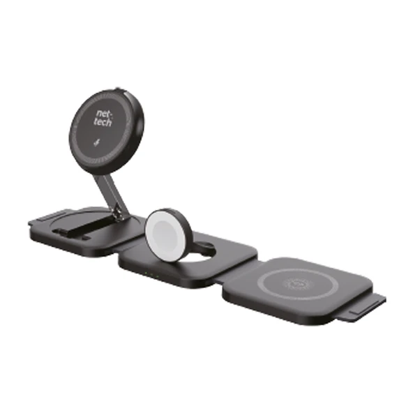 Nettech NT-WCH03 3in1 15W Kablosuz Wireless Şarj ürün görseli 1