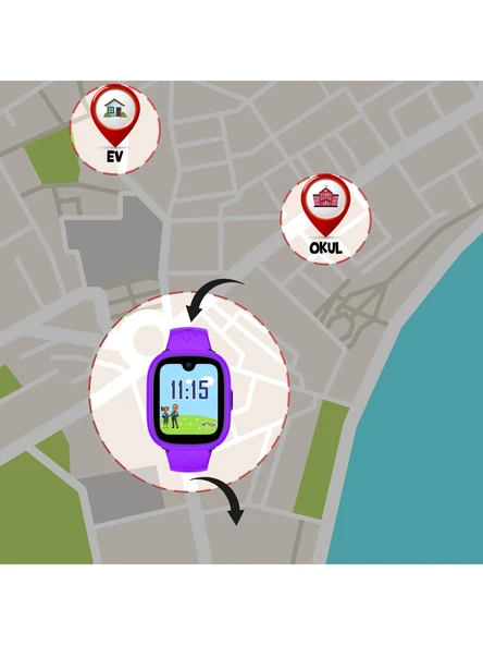 Wiky Watch 5 Plus Mor Akıllı Çocuk Saati - Resim 7