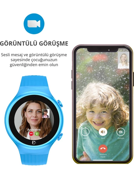 Wiky Watch 5S Mavi Akıllı Çocuk Saati - Resim 11
