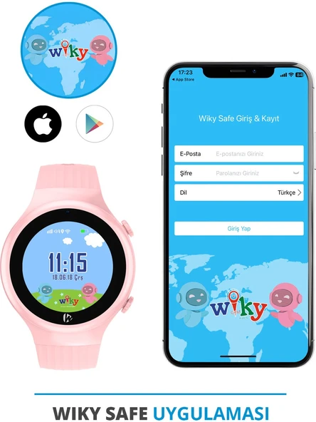 Wiky Watch 5S Pembe Akıllı Çocuk Saati - Resim 10