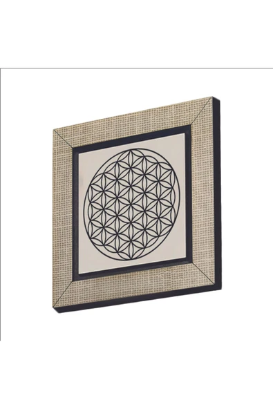 Yaşam Çiçeği Deseni Baskılı MDF Magnet 7X7 ürün görseli 1