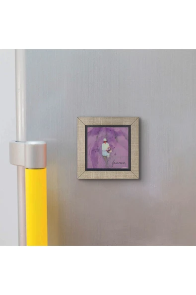 Fransa Görseli Baskılı MDF Magnet 7X7 - Resim 3