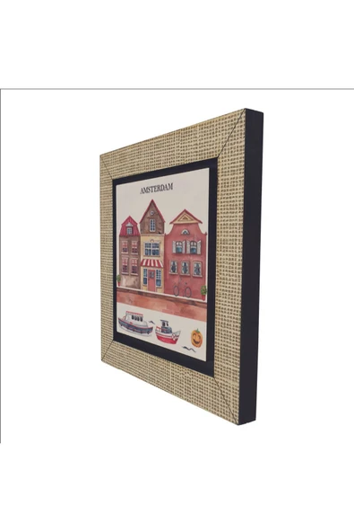 Amsterdam Görseli Baskılı MDF Magnet 7X7 - Resim 5