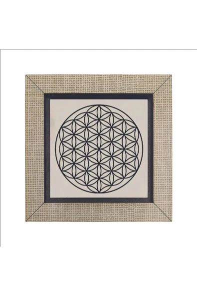 Yaşam Çiçeği Deseni Baskılı MDF Magnet 7X7 - Resim 5
