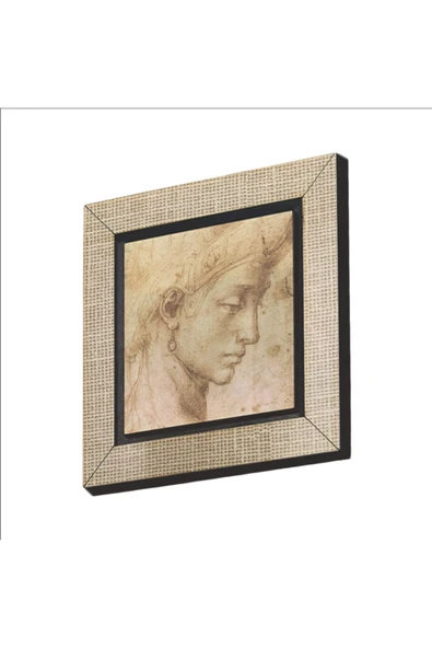 Baş Etüdü Leonardo Da Vinci Baskılı Mdf Magnetkrg-139buzdolabı Süsü ürün görseli 1