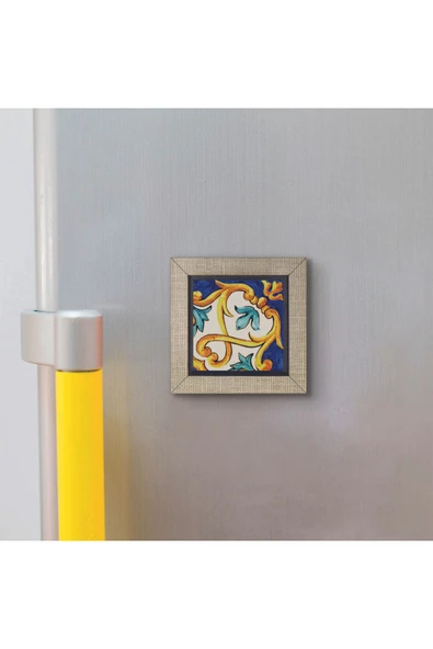 İtalyan Deseni Baskılı MDF Magnet 7X7 - Resim 3