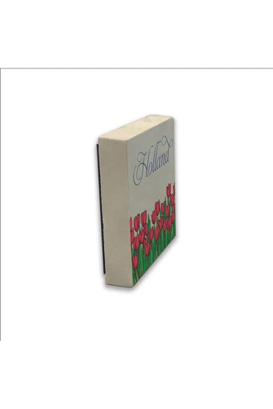 Hollanda Lale Görseli Baskılı Taş Magnet 5X5 - Resim 4