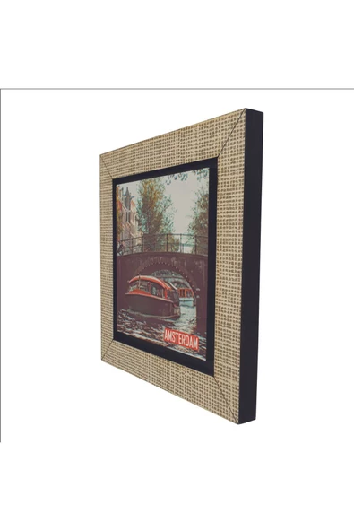 Amsterdam Görseli Baskılı MDF Magnet 7X7 - Resim 5