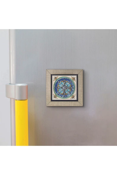 İtalyan Deseni Baskılı MDF Magnet 7X7 - Resim 3