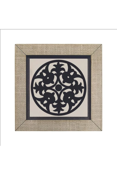 Barok Desen Baskılı MDF Magnet 7X7 - Resim 4