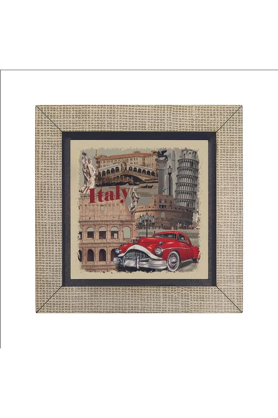 İtalya Görseli Baskılı MDF Magnet 7X7 - Resim 4