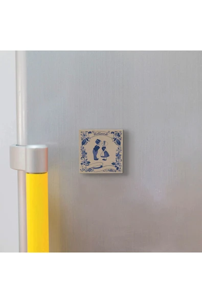 Hollanda Görseli Baskılı Taş Magnet 5X5 - Resim 2