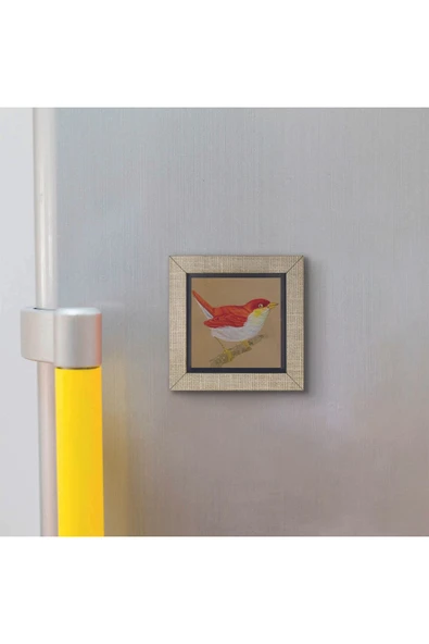 Kuş Baskılı MDF Magnet 7X7 - Resim 3