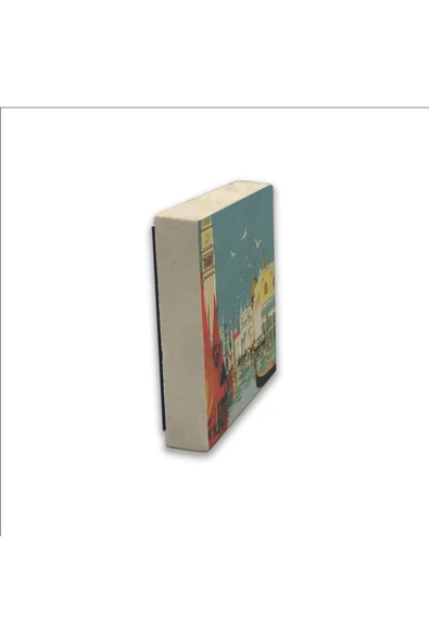 Venedik Görseli Baskılı Taş Magnet 5X5 - Resim 4