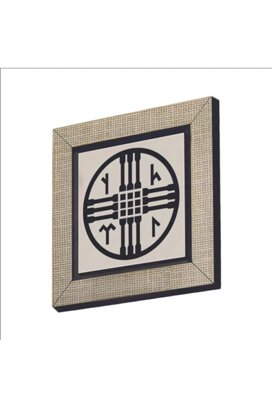Tengricilik Sembolü Baskılı MDF Magnet 7X7 ürün görseli 1