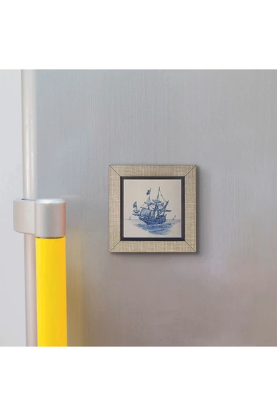 Hollanda Deseni Baskılı MDF Magnet 7X7 - Resim 3