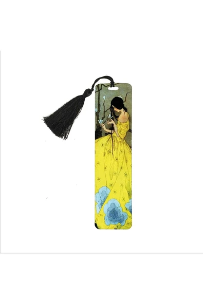 Baharın Vaadi (majorie Miller) Baskılı, Püsküllü Kitap Ayracı (hediyelik Bookmark,ayraç-108) ürün görseli 1
