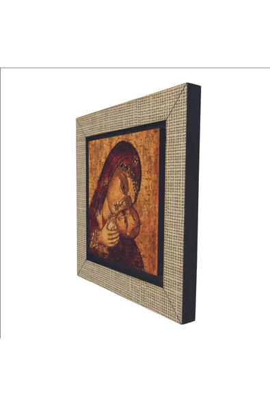 İsa ve Meryem Görseli Baskılı MDF Magnet 7X7 - Resim 5