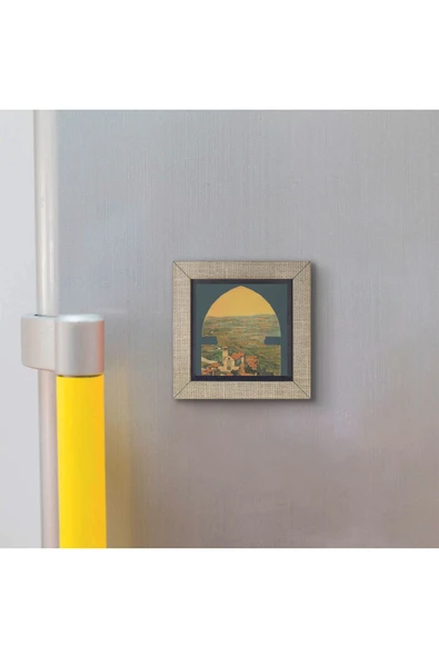 İtalya Görseli Baskılı MDF Magnet 7X7 - Resim 3
