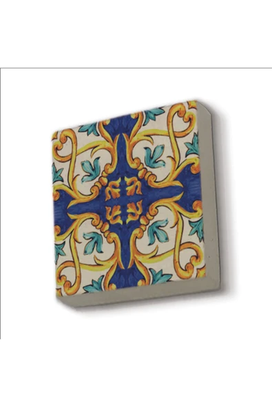 İtalyan Deseni Baskılı Taş Magnet 5X5 ürün görseli 1