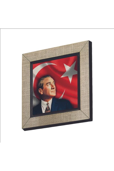 Mustafa Kemal Atatürk Baskılı MDF Magnet 7X7 ürün görseli 1