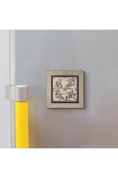 Hollanda Deseni Baskılı MDF Magnet 7X7 - Resim 3