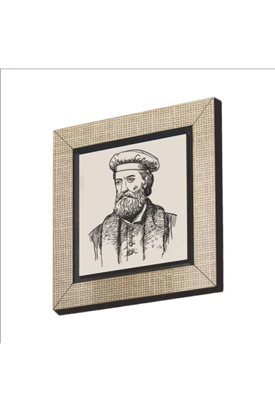 Italyan Kaşif Marco Polo Baskılı Mdf Magnetkrg-062buzdolabı Süsü ürün görseli 1