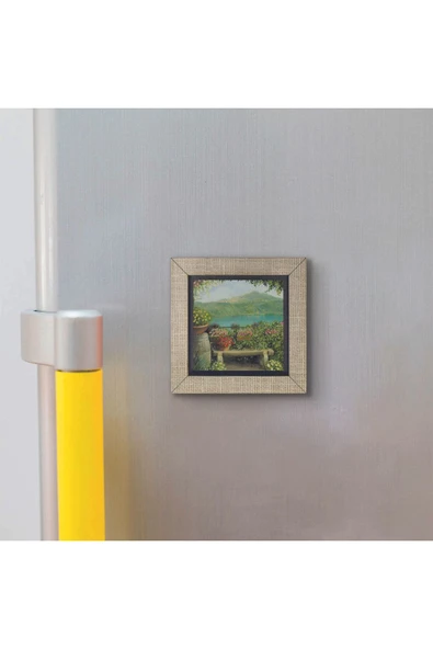 İtalya Görseli Baskılı MDF Magnet 7X7 - Resim 3