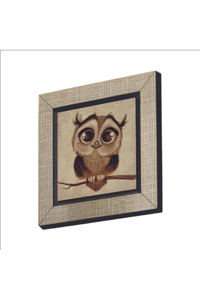 Baykuş Baskılı MDF Magnet 7X7 ürün görseli 1