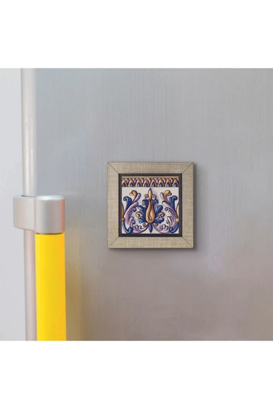 İtalyan Deseni Baskılı MDF Magnet 7X7 - Resim 3