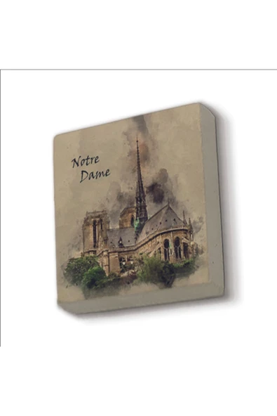 Notre Dame Baskılı Taş Magnet 5X5 ürün görseli 1