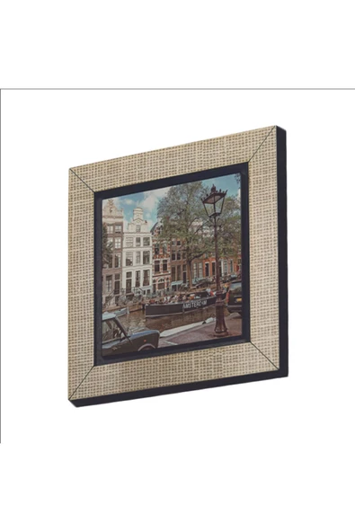 Amsterdam Görseli Baskılı MDF Magnet 7X7 ürün görseli 1