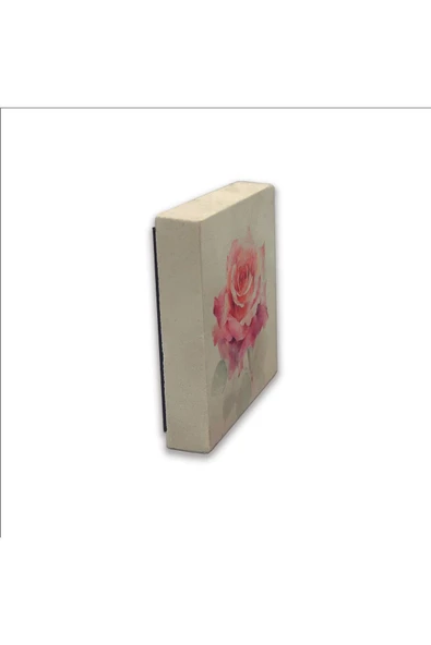 Gül Baskılı Taş Magnet 5X5 - Resim 4